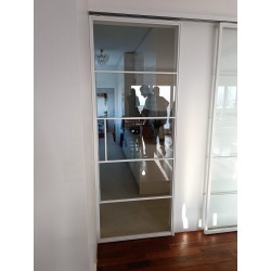 Steel sliding door into the...