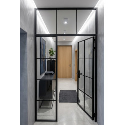 Hallway door with locking...