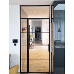 Aluminum door with overhang...