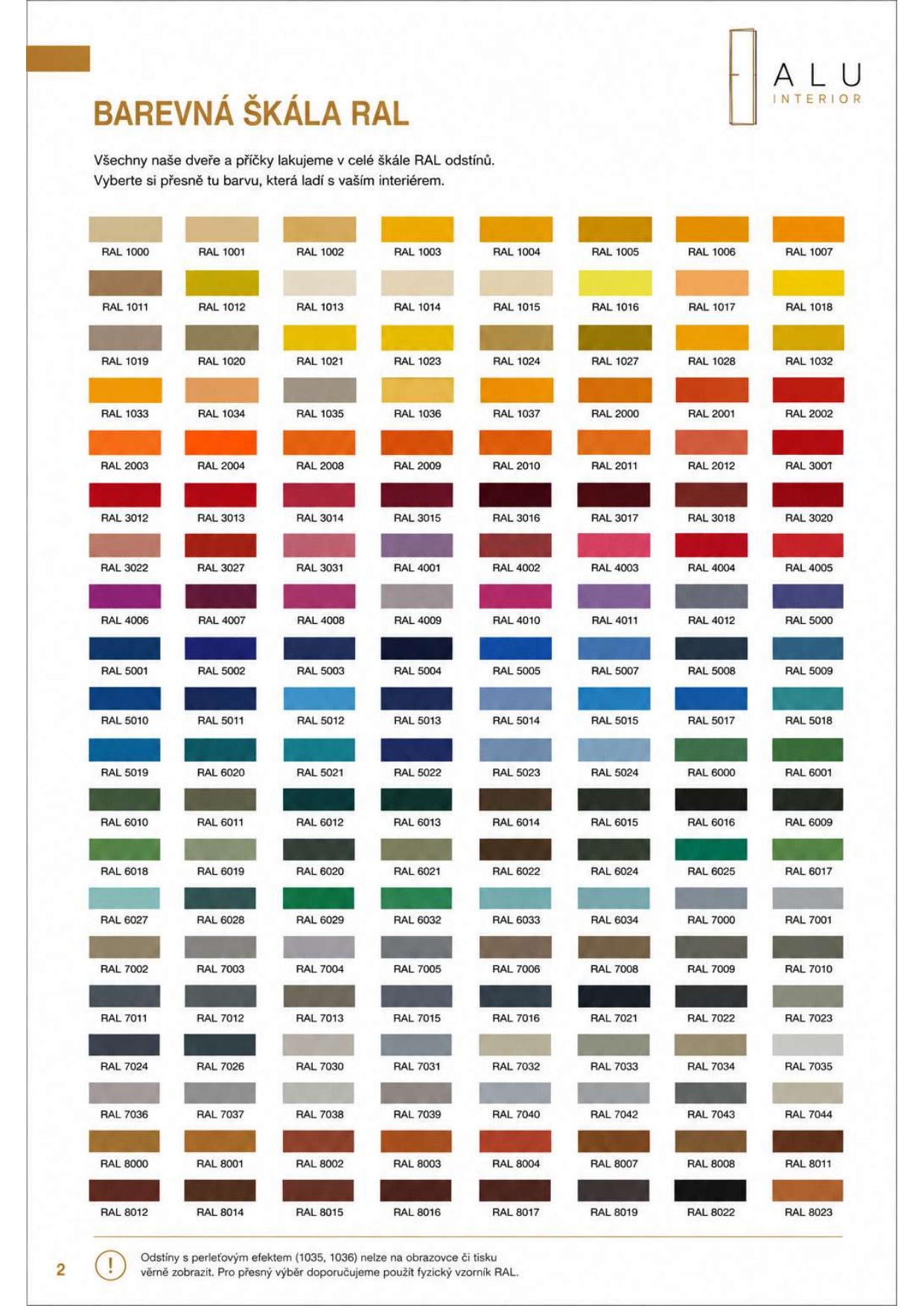 RAL colour range